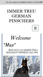 Mobile Screenshot of immertreugermanpinschers.com